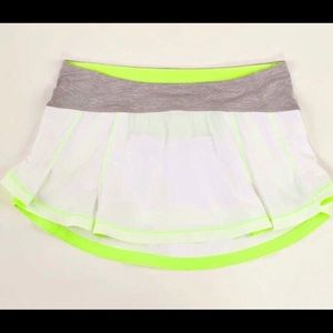 LULULEMON- skirt white & neon yellow